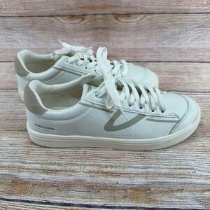 Tretorn Serve Womens 7.5 White Grey Low Top Memory Foam Sneakers 1827276